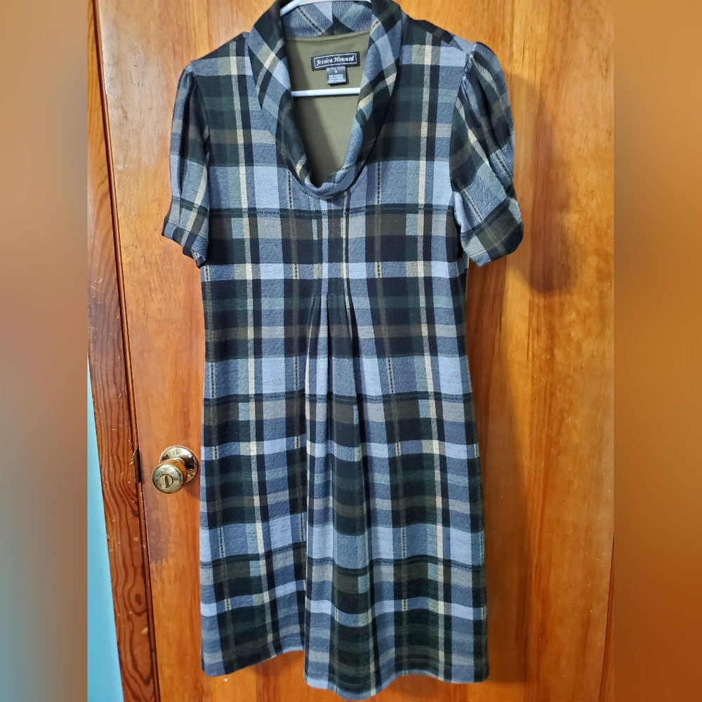 Jessica Howard Plaid Lined Dress, Size: Small